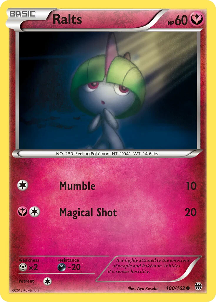 Ralts 100/162 BREAKthrough Pokemon Card NM