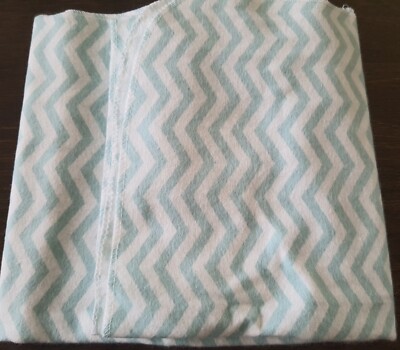 Trend Lab Aqua blue chevron Deluxe Flannel Swaddle baby Blanket lovey