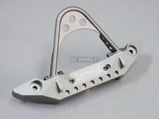 For Traxxas Trx-4 Front Metal Bumper Bull Nose Aluminum W Led -gun-