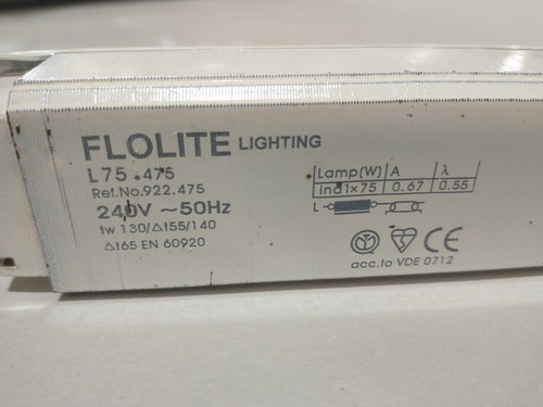 Flolite Magnetic Choke Ballast 75w / 70w T12 T8 Fluorescent Light Bulb Tube #IR - Picture 2 of 4