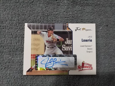 jed lowrie 2006 just minors rookie auto red sox #35