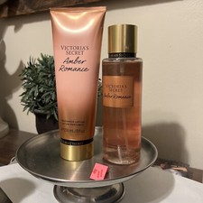 VICTORIA  S SECRET SET OF AMBER ROMANCE FRAGRANCE BODY MIST  LOTION