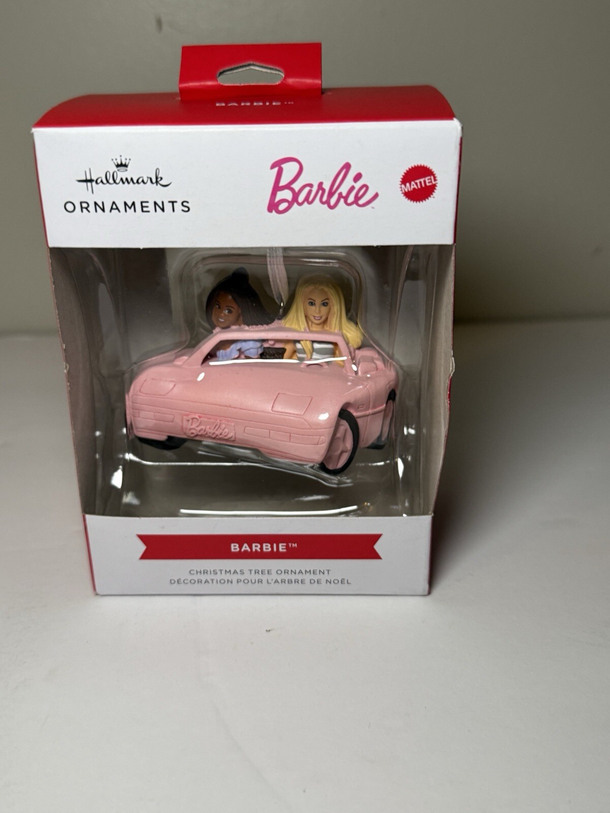 2023 Hallmark Barbie Pink Car Ornament in Red Box New in Box