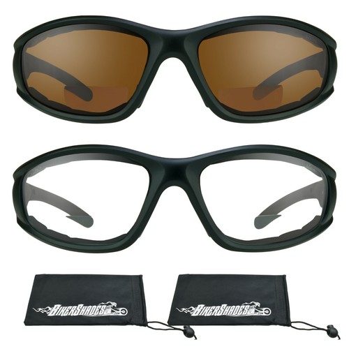 Lector de seguridad bifocal para motocicleta gafas de sol grandes acolchadas de espuma para hombre Z87+ ajuste ancho - Imagen 20 de 66
