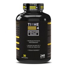 Time 4 Creatine Blend Creatine Capsules High Strength 240 Capsules 30 Day Supply