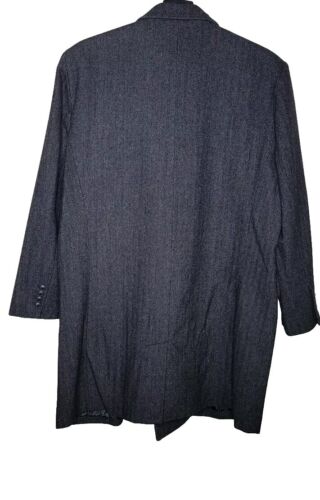 Stafford Herringbone Double Breasted NWT Men's Grey Wool Winter Coat XXL - Picture 2 of 7