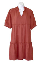 B5 NWT ANTHROPOLOGIE DREW Amber Cotton Tiered Ruffle Prairie Dress Size L $228