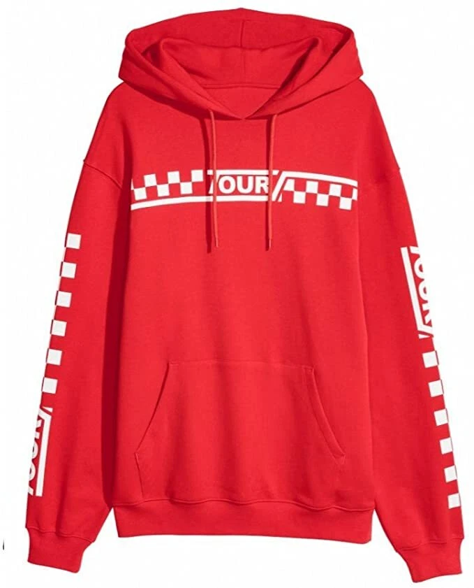 Justin Bieber Stadium Tour Red Medium Adult Hoodie Printers Sample
