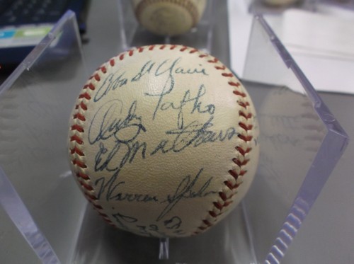 MLB 1953 Milwaukee Braves Inaugural Team Signed Ball 23 Sigs W/ Mathews JSA LOA - Picture 5 of 11