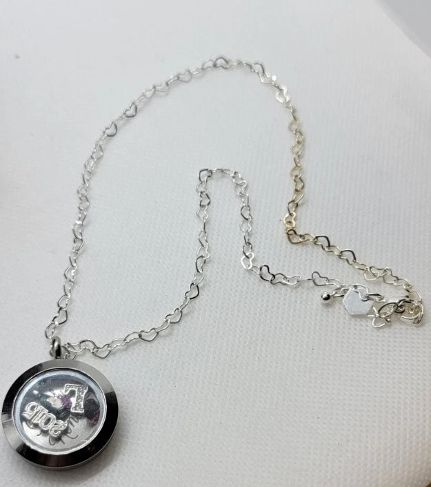 Оригами сова Золотая буква L 2015 винная бутылка фиолетовый кристалл медальон сердце ожерелье - Изображение 2 из 4