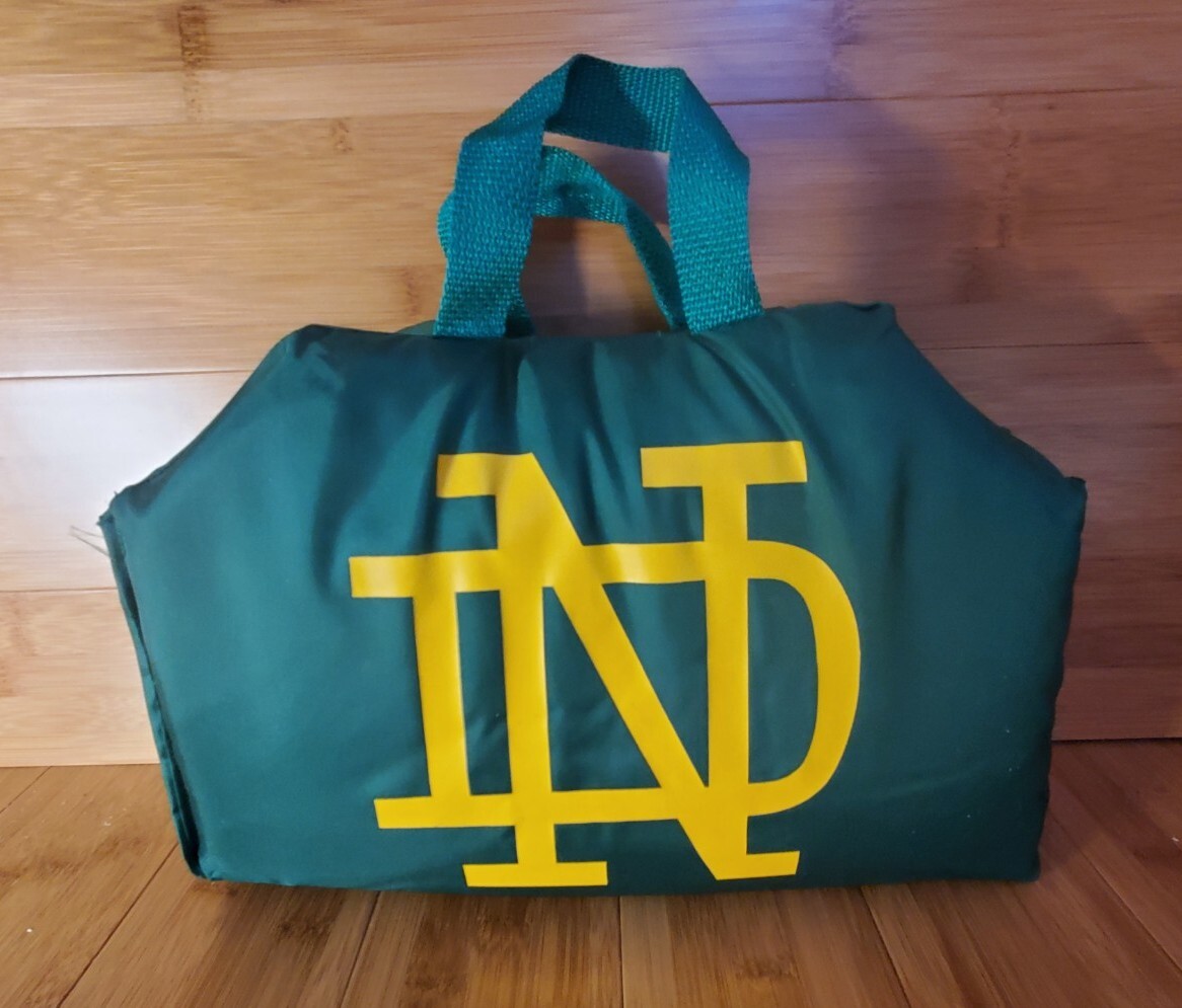 🏈🍀 Vintage Notre Dame Microwave Heated Seat Cushion Lava Buns Stadium