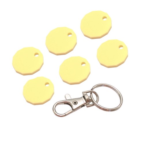 Trolley Coin Keyring Pound GBP UK Key Ring Token Coin Clip Fob Detachable Shop - Imagen 22 de 23