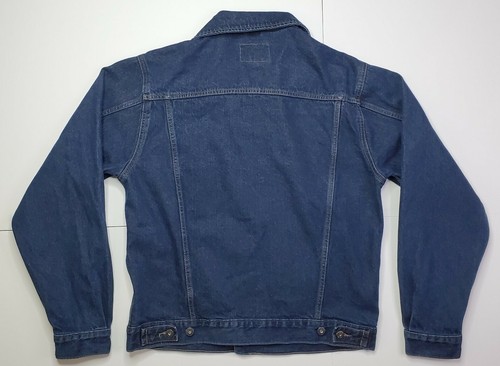 Giacca jeans Wrangler denim camionista uomo L usata in ottime condizioni lavaggio scuro sfoderata cowboy western  - Foto 3 di 8