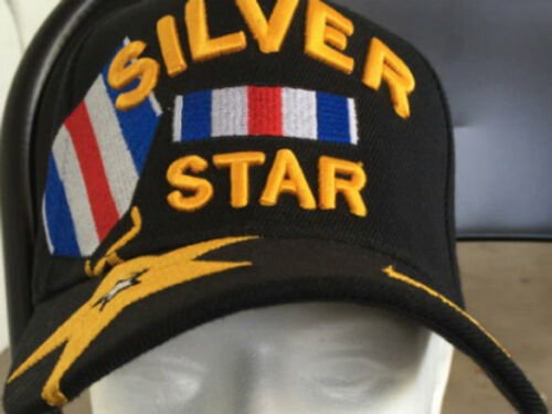 Silver Star U.S. Military Veteran Armed Forces High Honor Ball Cap Hat - Picture 1 of 2