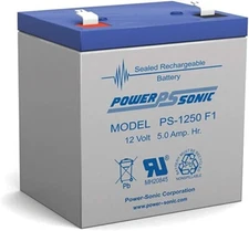 Power Sonic Rechargeable SLA Battery PS-1250F1 12V 5Ah Brand NEW!