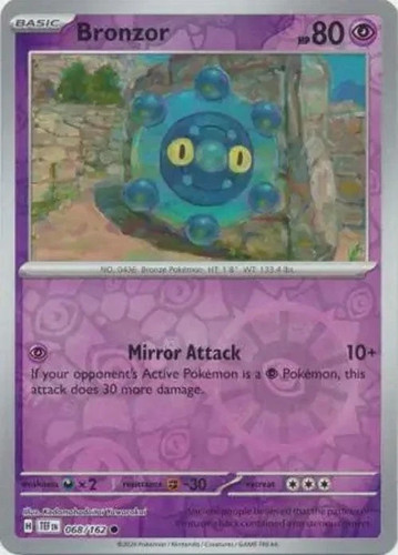 Bronzor - Reverse Holo - Uncommon - Temporal Forces - Pokemon - 068/162 - Afbeelding 1 van 6