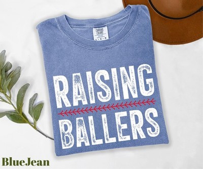 Comfort Colors  Raising Ballers Shirt  Baseball Mom Shirt  Game Day Shirt