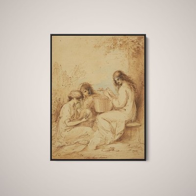Benjamin West - The Three Sisters - Art Print on Paper or Canvas