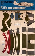 Paper Models Int. (PMI) card model kit - Republic P-47 Thunderbolt "Razorback"