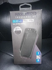 Pocket Juice Endurance AC Built-In Wall Plug 20,KmAh Portable Charger NEW OPEN