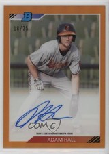 2020 Bowman Heritage Chrome Prospects Orange Refractor 18/25 Adam Hall Auto 2id