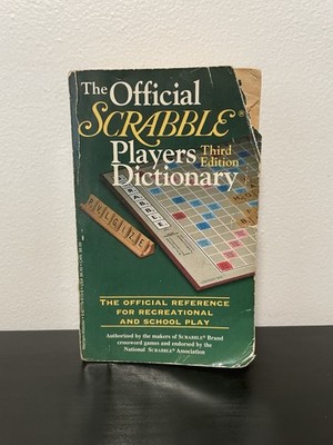 The Official Scrabble Players Dictionary Book Third Edition Mirriam Webster 1996