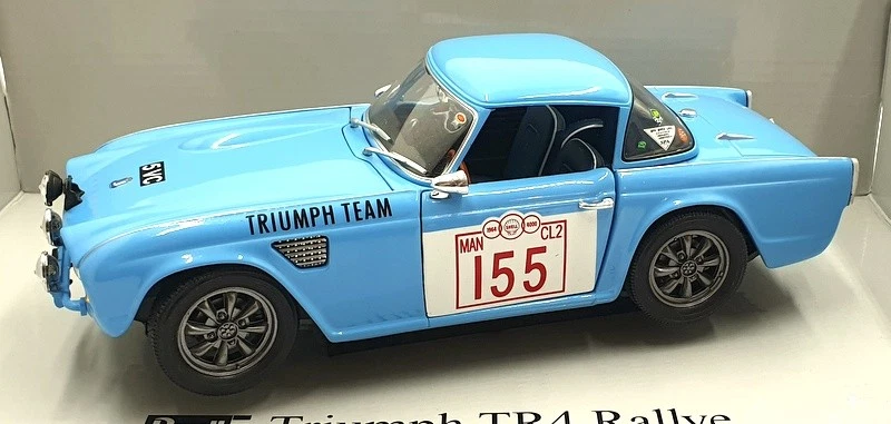 Revell 1/18 Scale Diecast 08873 - Triumph TR4 Rallye #155 - Light blue - Image 4 of 4