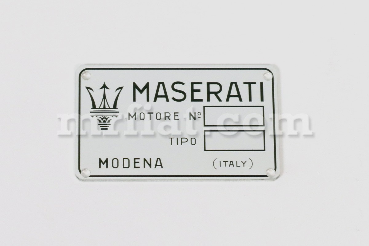 Maserati 3500 GT Very Early Series 1 Motor Number Plate New