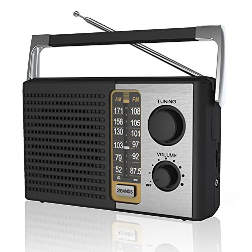 AM FM Radio with Best Reception, Portable Battery Operated Transistor Radios,