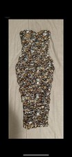 Brown Floral Bodycon Midi Dress- Fashion Nova
