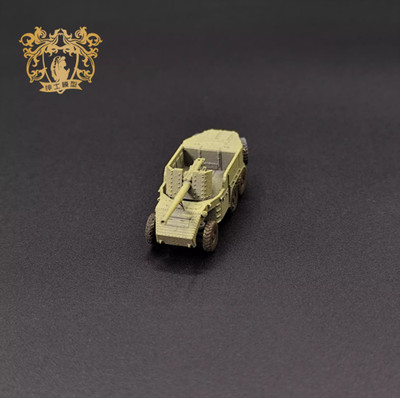 3D Printed 1/144 Italy Semovente Ruotato Da 90/53 Breda 501 Uncolored Tank Model