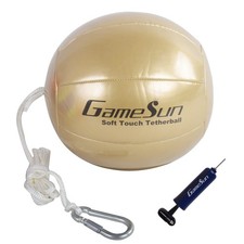 Tetherball Ball and Rope Set- Tetherball Ball with Rope and Carabineer Hoop, ...