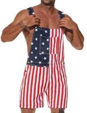 Coveralls for Men Bibs Overalls Festival Jumpsuits Large Men Flag Overalls