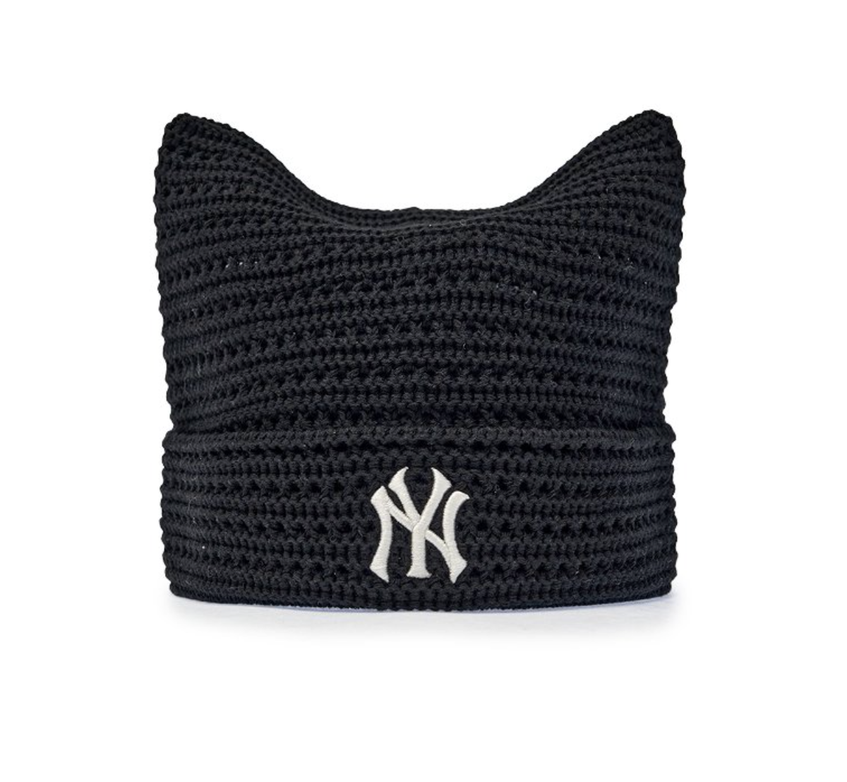 MLB Korea 2026 Summer Crochet Meow Beanie New York Yankees, Black