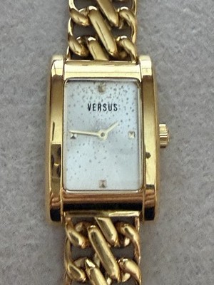 Versus Versace Women s Rectangular Watch Double Link Needs Battery Never Worn