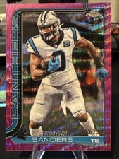 2025 Topps Chrome Ja'Tavion Sanders Pink Wave Refractor #45 Panthers #’d 116/250