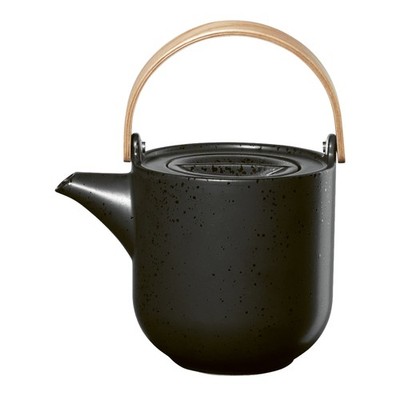 ASA Selection coppa Teekanne mit Holzgriff, kuro schwarz matt