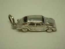 Vintage Sterling Silver Charm Of Old Rare Four Door Vw Beetle From Estate