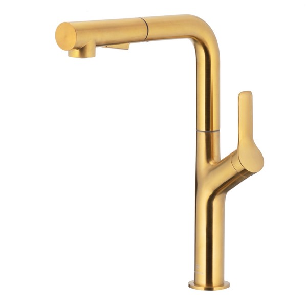 KüChenarmatur Ausziehbar SpüLtischarmatur Wasserhahn Armatur KüChe Matt Gold-image