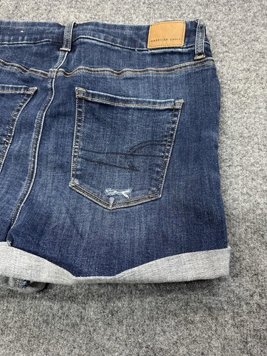 NWT~ American Eagle Women’s 10 Next Level Curvy High-Waist Denim Short Dark Wash - Picture 8 of 10