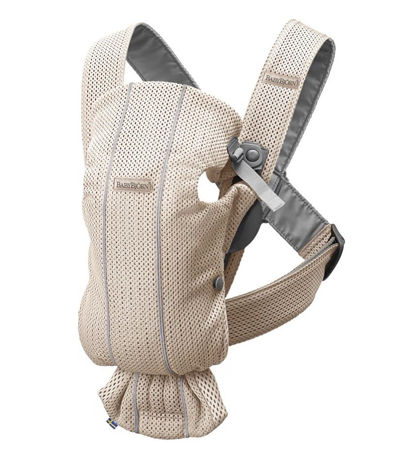 BabyBjörn Baby Carrier Mini, 3D mesh, Pearly Pink, 7-25lbs EUC-image