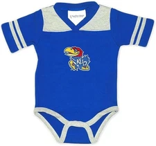 Two Feet Ahead Infant Newborn Bodysuit Creeper Football Kansas Jayhawks 12months