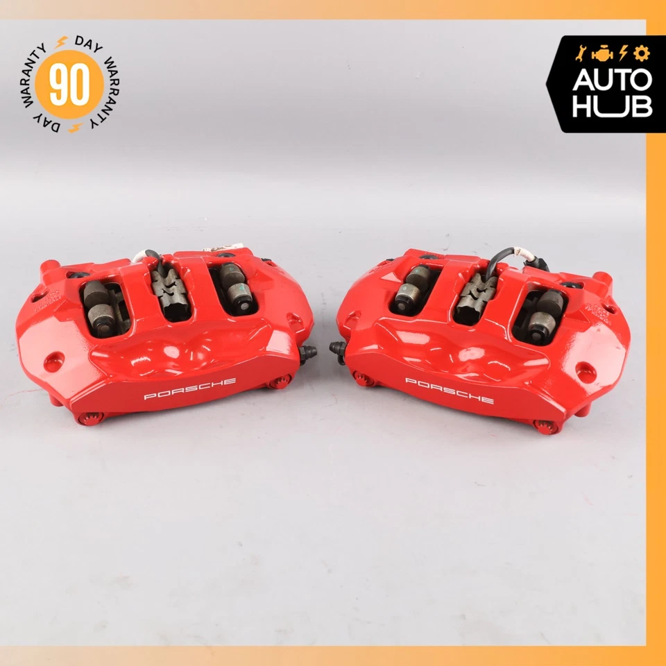 Juego de pinzas de freno traseras 11-18 Porsche Cayenne 958 GTS Touareg 7P5615404AD OEM Foto 2 de 4
