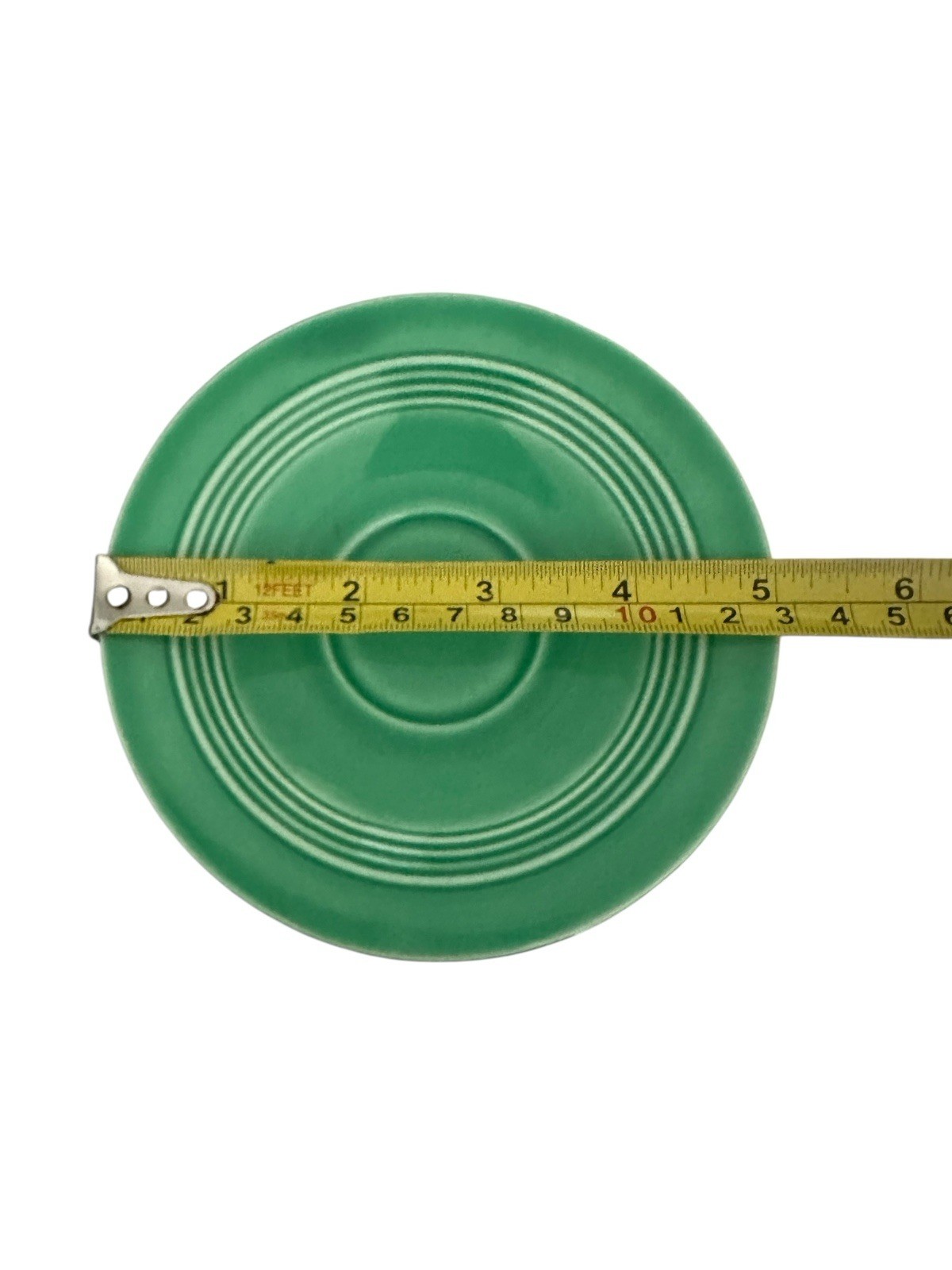 2 Vintage Homer Laughlin Harlequin Demitasse Saucers Light Green 5” Wide EUC