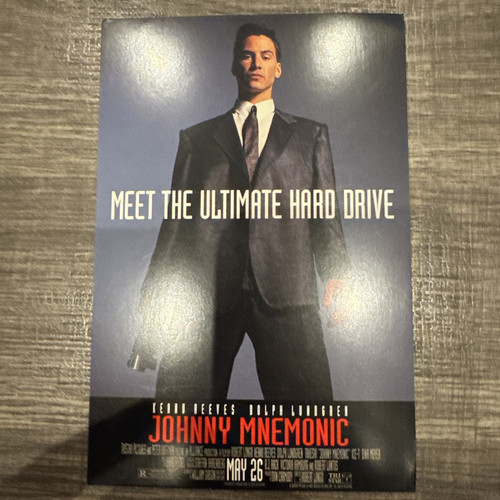 JOHNNY MNEMONIC/Keanu Reeves-Media Advanced Release postcard - Picture 1 of 7
