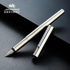 Fountain Pen 0.38mm Extra Fine Nib Extremely Black Metal Business Office Writing