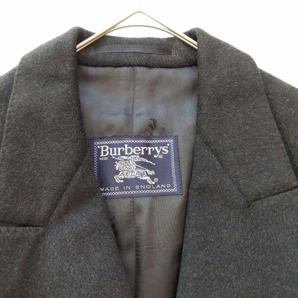 Abrigo largo Burberry 100 % cachemir doble Chester para mujer en gris hecho en Inglaterra Foto 3 de 4