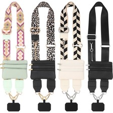 4 Pack Clip and Go Adjustable Strap for Phone with Wallet Crossbody Phone Str...