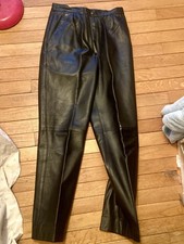 VTG Echtes Leder Women  s Real Leather Pants Sz 38 US Size 6 Waist 25 Excellent