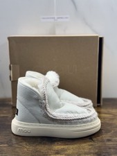 Mou Eskimo Sneaker Bold Cuir Blanc Casual Mou Femme Bottes Cuir 35
